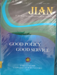 Image of JIAN JURNAL ILMIAH ADMINISTRASI NEGARA